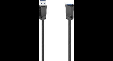 Hama USB-kabel USB 3.2 Gen1 USB-A stekker, USB-A bus 1.50 m Zwart 00200628