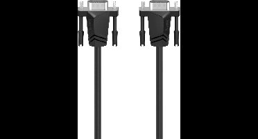 Hama 00200707 VGA-kabel VGA Aansluitkabel VGA-stekker 15-polig, VGA-stekker 15-polig 1.50 m Zwart