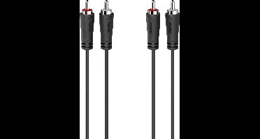 Hama 00205093 Cinch Audio Aansluitkabel [2x Cinch-stekker - 2x Cinch-stekker] 5 m Zwart