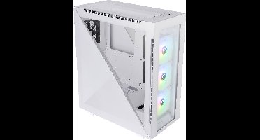 Thermaltake Divider 500 TG Snow ARGB White Midi-tower PC-behuizing Wit 3 voorgeïnstalleerde LED-ventilators, 1 voorgeïnstalleerde ventilator, Zijvenster,