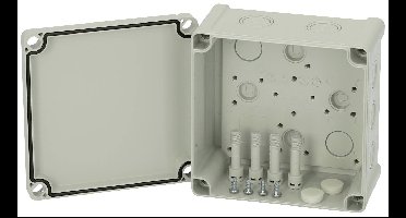 Fibox TPCM 131308 Universele behuizing 130 x 130 x 75 Polycarbonaat Grijs-wit (RAL 7035) 1 stuk(s)