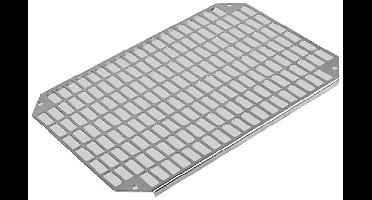 Fibox Mounting plate perforated (350x250x2mm-26x11mm) Galvanized steel,300x400x150/210 Montageplaat Geperforeerd Staal Verzinkt (l x b) 350 mm x 250 mm 1