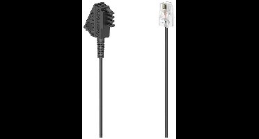 Hama DSL Aansluitkabel [1x Telefoonstekker Duitsland (TAE-F) - 1x RJ45-stekker 8p2c] 3 m Zwart