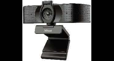 Trust Teza 4K-webcam 3840 x 2160 Pixel Standvoet, Klemhouder