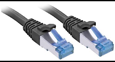 LINDY 47416 RJ45 Netwerkkabel, patchkabel CAT 6A S/FTP 5.00 m Zwart 1 stuk(s)