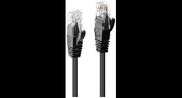 LINDY 48082 RJ45 Netwerkkabel, patchkabel CAT 6 U/UTP 10.00 m Zwart 1 stuk(s)