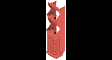 Weidmüller CH20M22 S PPSC RD 2014 DIN-rail-behuizing zijkant Gesloten, Met ventilatiesleuven, Voor DIN-rail montage 22.5 x 22.83 Kunststof Rood 10 stuk(s)