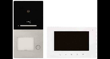 HHG Villa AP Set 1 RL Complete set voor Video-deurintercom Aluminium (geborsteld), Wit