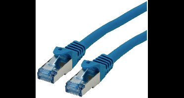 ROLINE Patchkabel Cat.6A S/FTP (PiMF), Component Level, LSOH, blauw, 0,3 m