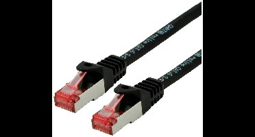 ROLINE patchkabel Cat.6 S/FTP (PiMF), componentniveau, LSOH, zwart, 1 m