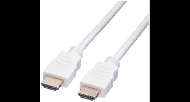 VALUE HDMI High Speed Cable met Ethernet M-M, wit, 3 m