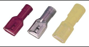 Intercable 180838 Platte stekker (female) Insteekbreedte: 4.80 mm Insteekdikte: 0.80 mm Volledig geïsoleerd Rood 1 stuk(s)