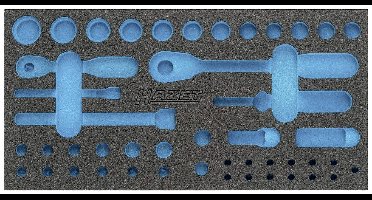 Hazet 163-351L 163-351L Plukschuiminlegstuk (l x b) 342 mm x 172 mm