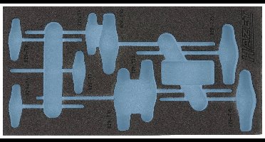 Hazet 163-182L 163-182L Plukschuiminlegstuk (l x b) 342 mm x 172 mm