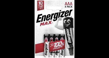 Energizer Max AAA batterij (potlood) Alkaline 1.5 V 4 stuk(s)