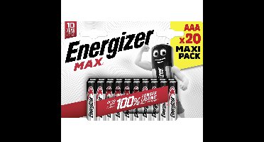 Energizer Max AAA batterij (potlood) Alkaline 1.5 V 20 stuk(s)