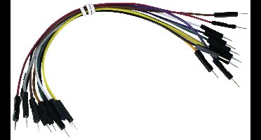 Velleman WJW010 Jumperkabelset 15 cm Rood, Blauw, Geel, Groen, Zwart