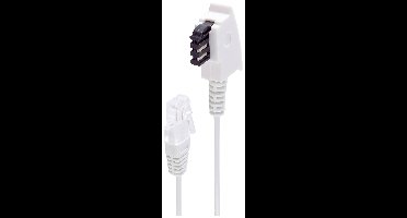 Shiverpeaks DSL Aansluitkabel [1x Telefoonstekker Duitsland (TAE-F) - 1x RJ45-stekker] 6 m Wit