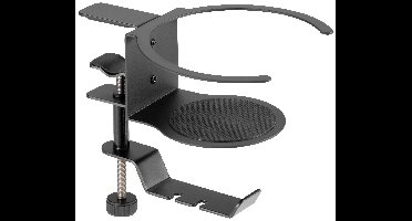 SpeaKa Professional SP-HCH-120 Koptelefoonhouder Geïntegreerde kabelvoering Zwart