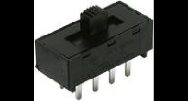 C & K Switches L204051MS02QE Schuifschakelaar 125 V 4 A 2x aan/aan/aan/aan 1 stuk(s) Bulk