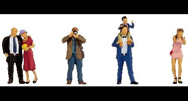 NOCH 45864 TT Bruiloftsgasten figuren Geverfd