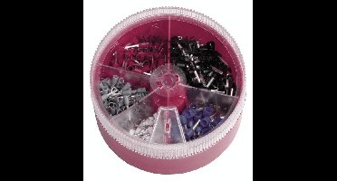 Intercable 181385 Assortiment adereindhulzen 0.5 mm², 0.75 mm², 1 mm², 1.5 mm², 2.5 mm² Blauw, Geel, Rood, Wit 400 onderdelen