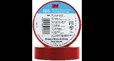 3M Temflex™ 165 165RD1E Isolatietape Temflex 165 Rood (l x b) 10 m x 15 mm 1 stuk(s)