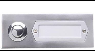 Grothe 55531 Belknop Met naambord Aluminium (geëloxeerd)