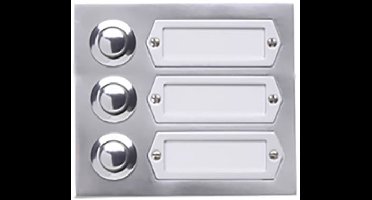 Grothe 55533 Belknop Met naambord Aluminium (geëloxeerd)