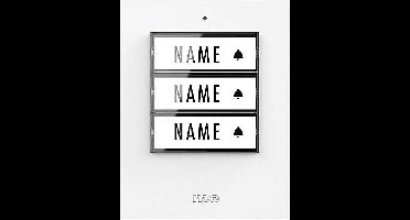 m-e modern-electronics 41358 Zender voor Draadloze deurbel Verlicht, Met naambord