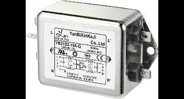 TRU COMPONENTS TC-10471948 Ontstoringsfilters 250 V/AC 10 A 0.6 mH (l x b x h) 75 x 51 x 37 mm 1 stuk(s)