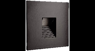 Deko Light Abdeckung eckig schwarz Stufe für Alwaid 930487 Afdekking Zwart