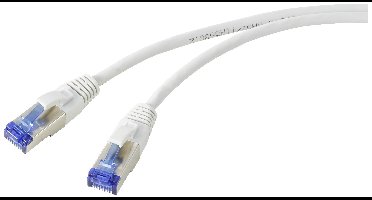 Renkforce RF-5266144 RJ45 Netwerkkabel, patchkabel CAT 6A S/FTP 5.00 m Grijs Slimline, Flexibel, Snagless, Vlambestendig 1 stuk(s)