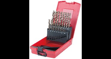 KS Tools 3303620 HSS-G-Co 5 Metaal-spiraalboorset 1 mm, 1.5 mm, 2 mm, 2.5 mm, 3 mm, 3.5 mm, 4 mm, 4.5 mm, 5 mm, 5.5 mm, 6 mm, 6.5 mm, 7 mm, 7.5 mm, 8 mm, 8.5