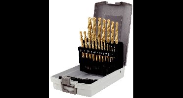 KS Tools 3304620 HSS TiN-punt Metaal-spiraalboorset 1 mm, 1.5 mm, 2 mm, 2.5 mm, 3 mm, 3.5 mm, 4 mm, 4.5 mm, 5 mm, 5.5 mm, 6 mm, 6.5 mm, 7 mm, 7.5 mm, 8 mm, 8.5