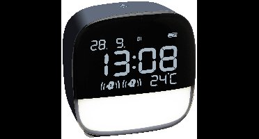 TFA Dostmann 60.2034.06 Wekker Kwarts Nachtblauw Alarmtijden 2