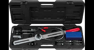 Tweemassavliegwiel testgereedschap met hoekgradenschijf en meetklok KS Tools 150.2425