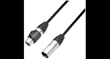 Adam Hall 4 STAR DGH 0300 IP65 XLR Verbindingskabel [1x XLR-stekker 5-polig - 1x XLR-bus 5-polig] 3 m Zwart