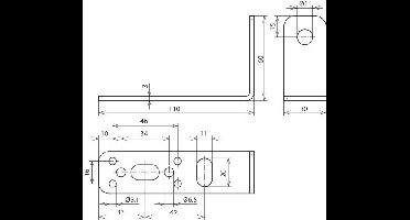 DEHN BW90 B11 B5.1 6.5 11 V2A Bevestigingshoekstuk 1 stuk(s)