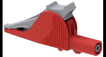 Electro PJP 5066-IEC-CD1-R Krokodillenklem Steekaansluiting 4 mm CAT III 1000 V, CAT IV 600 V Rood