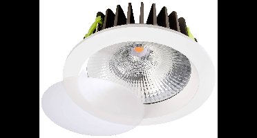 Deko Light 565184 COB 210 LED-inbouwlamp Energielabel: G (A - G) LED vast ingebouwd 37 W Verkeerswit (RAL 9016)