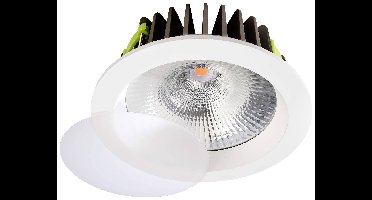 Deko Light 565185 COB 210 LED-inbouwlamp Energielabel: G (A - G) LED vast ingebouwd 37 W Verkeerswit (RAL 9016)