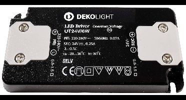 Deko Light FLAT, CC, UT LED-transformator Constante spanning 0 mA - 0.25 A 24 V/DC 1 stuk(s)