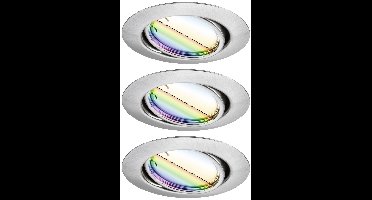 Paulmann 92467 LED-inbouwlamp Set van 3 stuks LED 14.7 W IJzer (geborsteld)