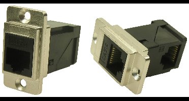 Cliff RAFT metaal Dualslim Cat6 CSK CP30752M Adapter, inbouw Nikkel, Zwart 1 stuk(s)