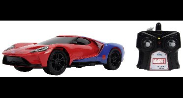 JADA TOYS 253226002 Marvel Spider-Man RC 2017 Ford GT 1:16 RC modelauto voor beginners Elektro Sportwagen