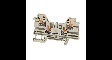 Weidmüller 2847460000 Doorgangsklem Push-In-klem, Steekaansluiting Donkerbeige 50 stuk(s)