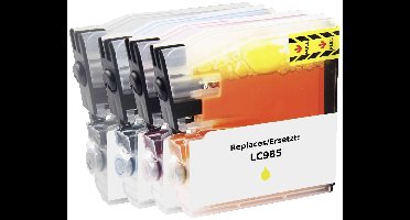 Renkforce Inktcartridge vervangt Brother LC-985BK, LC-985C, LC-985M, LC-985Y Compatibel Combipack Zwart, Cyaan, Magenta, Geel RF-5718884