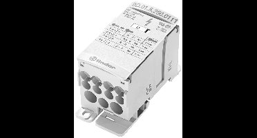 Finder 9D.01.5.250.0111 Verdeler Wit 12-polig 35 mm² 250 A 1000 V/AC, 1500 V/DC Geleidertype: L, N, PE