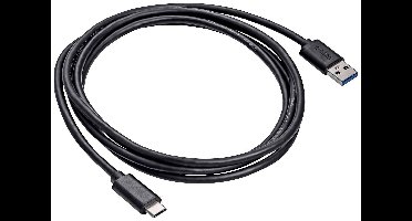 Akyga AK-USB-29 USB-kabel USB-A stekker, USB-C stekker 1.80 m Zwart